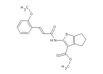methyl 2-{[3-(2-methoxyphenyl)acryloyl]amino}-5,6-dihydro-4H-cyclopenta[b]thiophene-3-carboxylate - Click Image to Close