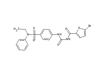 5-bromo-N-{[(4-{[ethyl(phenyl)amino]sulfonyl}phenyl)amino]carbonothioyl}-2-furamide - Click Image to Close