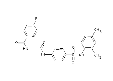 N-{[(4-{[(2,4-dimethylphenyl)amino]sulfonyl}phenyl)amino]carbonothioyl}-4-fluorobenzamide