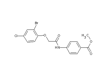 methyl 4-{[(2-bromo-4-chlorophenoxy)acetyl]amino}benzoate