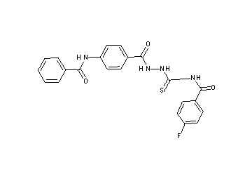 N-({2-[4-(benzoylamino)benzoyl]hydrazino}carbonothioyl)-4-fluorobenzamide
