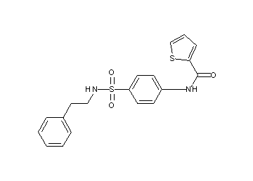 N-(4-{[(2-phenylethyl)amino]sulfonyl}phenyl)-2-thiophenecarboxamide - Click Image to Close