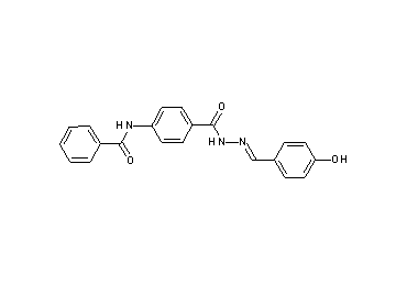 N-(4-{[2-(4-hydroxybenzylidene)hydrazino]carbonyl}phenyl)benzamide - Click Image to Close