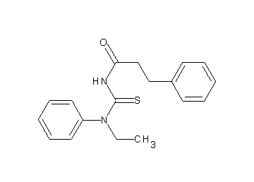 N-{[ethyl(phenyl)amino]carbonothioyl}-3-phenylpropanamide