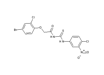2-(4-bromo-2-chlorophenoxy)-N-{[(4-chloro-3-nitrophenyl)amino]carbonothioyl}acetamide