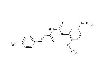N-{[(2,5-dimethoxyphenyl)amino]carbonothioyl}-3-(4-methylphenyl)acrylamide - Click Image to Close