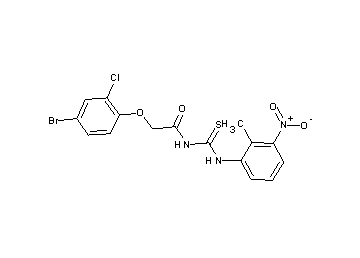 2-(4-bromo-2-chlorophenoxy)-N-{[(2-methyl-3-nitrophenyl)amino]carbonothioyl}acetamide