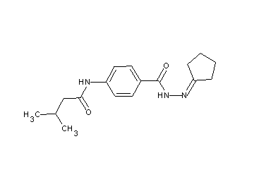 N-{4-[(2-cyclopentylidenehydrazino)carbonyl]phenyl}-3-methylbutanamide