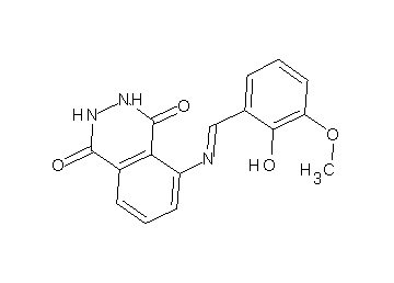 5-[(2-hydroxy-3-methoxybenzylidene)amino]-2,3-dihydro-1,4-phthalazinedione
