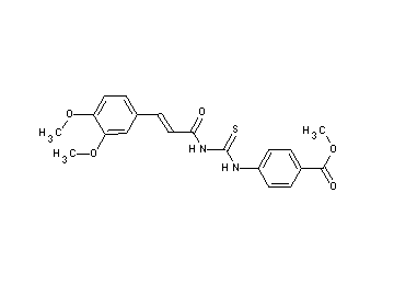 methyl 4-[({[3-(3,4-dimethoxyphenyl)acryloyl]amino}carbonothioyl)amino]benzoate - Click Image to Close
