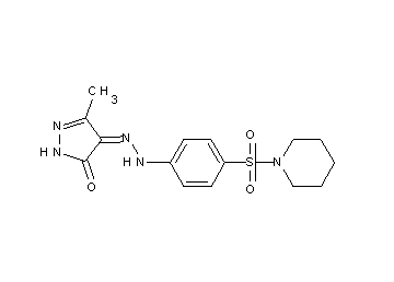 5-methyl-4-{[4-(1-piperidinylsulfonyl)phenyl]hydrazono}-2,4-dihydro-3H-pyrazol-3-one - Click Image to Close
