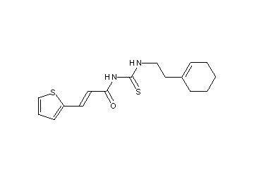 N-({[2-(1-cyclohexen-1-yl)ethyl]amino}carbonothioyl)-3-(2-thienyl)acrylamide - Click Image to Close