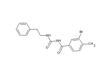 3-bromo-4-methyl-N-{[(2-phenylethyl)amino]carbonothioyl}benzamide - Click Image to Close
