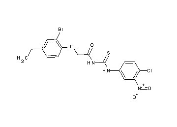 2-(2-bromo-4-ethylphenoxy)-N-{[(4-chloro-3-nitrophenyl)amino]carbonothioyl}acetamide