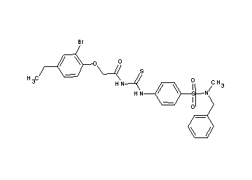 N-{[(4-{[benzyl(methyl)amino]sulfonyl}phenyl)amino]carbonothioyl}-2-(2-bromo-4-ethylphenoxy)acetamide