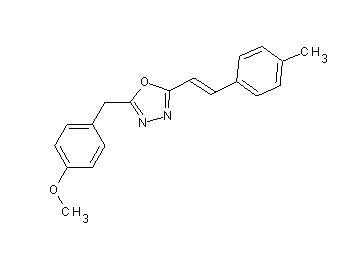 2-(4-methoxybenzyl)-5-[2-(4-methylphenyl)vinyl]-1,3,4-oxadiazole - Click Image to Close