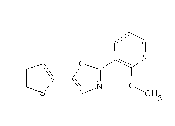 2-(2-methoxyphenyl)-5-(2-thienyl)-1,3,4-oxadiazole