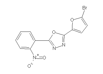 2-(5-bromo-2-furyl)-5-(2-nitrophenyl)-1,3,4-oxadiazole