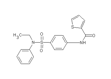 N-(4-{[ethyl(phenyl)amino]sulfonyl}phenyl)-2-thiophenecarboxamide