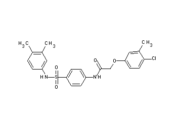 2-(4-chloro-3-methylphenoxy)-N-(4-{[(3,4-dimethylphenyl)amino]sulfonyl}phenyl)acetamide