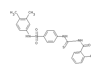 N-{[(4-{[(3,4-dimethylphenyl)amino]sulfonyl}phenyl)amino]carbonothioyl}-2-iodobenzamide