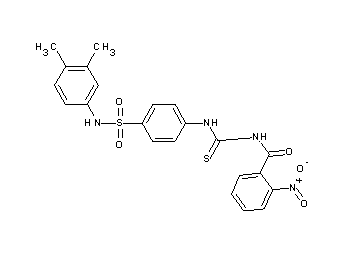 N-{[(4-{[(3,4-dimethylphenyl)amino]sulfonyl}phenyl)amino]carbonothioyl}-2-nitrobenzamide