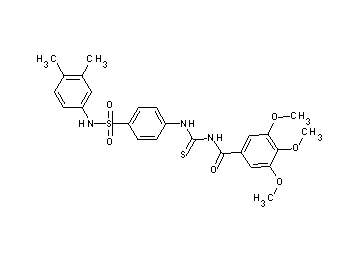 N-{[(4-{[(3,4-dimethylphenyl)amino]sulfonyl}phenyl)amino]carbonothioyl}-3,4,5-trimethoxybenzamide - Click Image to Close