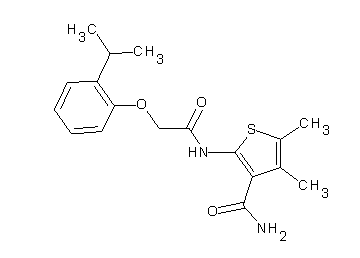 2-{[(2-isopropylphenoxy)acetyl]amino}-4,5-dimethyl-3-thiophenecarboxamide