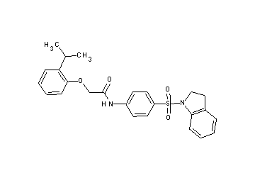 N-[4-(2,3-dihydro-1H-indol-1-ylsulfonyl)phenyl]-2-(2-isopropylphenoxy)acetamide - Click Image to Close