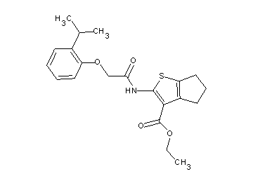 ethyl 2-{[(2-isopropylphenoxy)acetyl]amino}-5,6-dihydro-4H-cyclopenta[b]thiophene-3-carboxylate