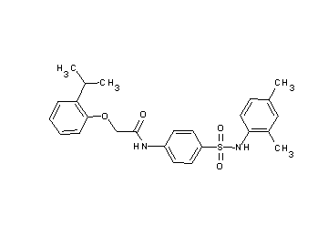 N-(4-{[(2,4-dimethylphenyl)amino]sulfonyl}phenyl)-2-(2-isopropylphenoxy)acetamide - Click Image to Close