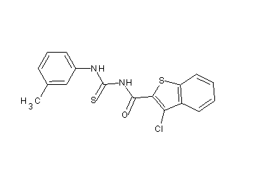 3-chloro-N-{[(3-methylphenyl)amino]carbonothioyl}-1-benzothiophene-2-carboxamide - Click Image to Close