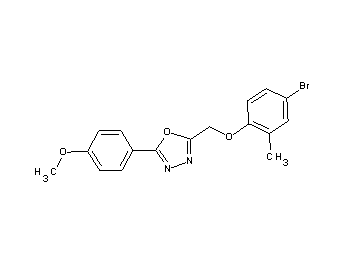 2-[(4-bromo-2-methylphenoxy)methyl]-5-(4-methoxyphenyl)-1,3,4-oxadiazole