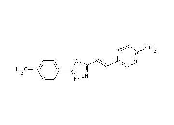 2-(4-methylphenyl)-5-[2-(4-methylphenyl)vinyl]-1,3,4-oxadiazole - Click Image to Close