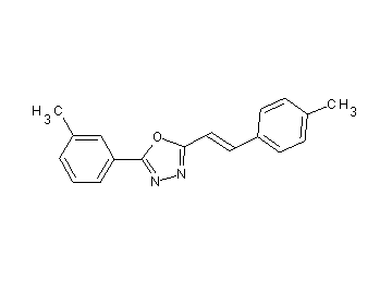 2-(3-methylphenyl)-5-[2-(4-methylphenyl)vinyl]-1,3,4-oxadiazole - Click Image to Close