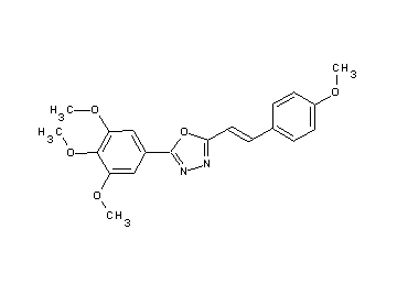 2-[2-(4-methoxyphenyl)vinyl]-5-(3,4,5-trimethoxyphenyl)-1,3,4-oxadiazole