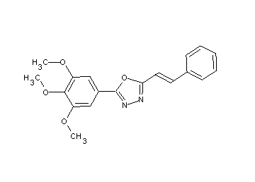 2-(2-phenylvinyl)-5-(3,4,5-trimethoxyphenyl)-1,3,4-oxadiazole