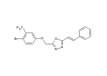 2-[(4-bromo-3-methylphenoxy)methyl]-5-(2-phenylvinyl)-1,3,4-oxadiazole