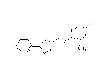 2-[(4-bromo-2-methylphenoxy)methyl]-5-phenyl-1,3,4-oxadiazole - Click Image to Close