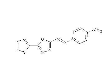2-[2-(4-methylphenyl)vinyl]-5-(2-thienyl)-1,3,4-oxadiazole
