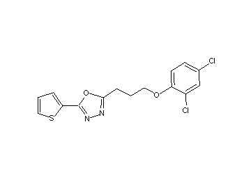 2-[3-(2,4-dichlorophenoxy)propyl]-5-(2-thienyl)-1,3,4-oxadiazole - Click Image to Close
