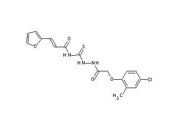 N-({2-[(4-chloro-2-methylphenoxy)acetyl]hydrazino}carbonothioyl)-3-(2-furyl)acrylamide - Click Image to Close