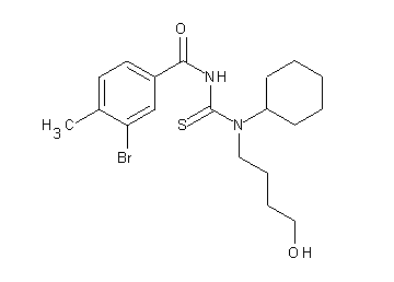 3-bromo-N-{[cyclohexyl(4-hydroxybutyl)amino]carbonothioyl}-4-methylbenzamide
