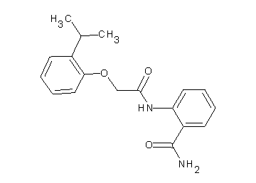 2-{[(2-isopropylphenoxy)acetyl]amino}benzamide - Click Image to Close