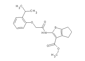 methyl 2-{[(2-isopropylphenoxy)acetyl]amino}-5,6-dihydro-4H-cyclopenta[b]thiophene-3-carboxylate