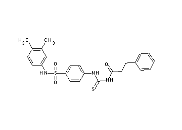 N-{[(4-{[(3,4-dimethylphenyl)amino]sulfonyl}phenyl)amino]carbonothioyl}-3-phenylpropanamide