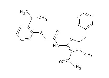 5-benzyl-2-{[(2-isopropylphenoxy)acetyl]amino}-4-methyl-3-thiophenecarboxamide