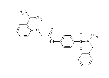 N-(4-{[benzyl(methyl)amino]sulfonyl}phenyl)-2-(2-isopropylphenoxy)acetamide - Click Image to Close