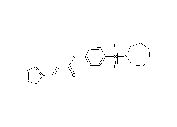 N-[4-(1-azepanylsulfonyl)phenyl]-3-(2-thienyl)acrylamide - Click Image to Close