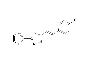 2-[2-(4-fluorophenyl)vinyl]-5-(2-thienyl)-1,3,4-oxadiazole